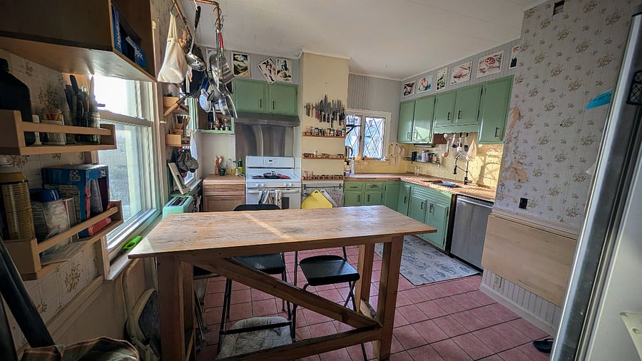 Kitchen is homely but functional and fully-equipped