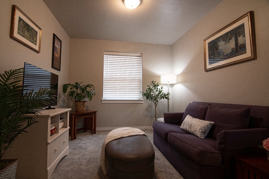 Guest living area with Smart TV
