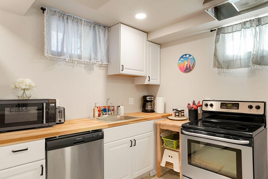 Downstairs fully equipped kitchen