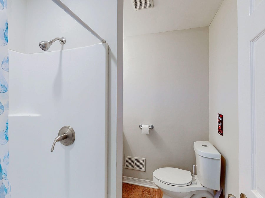 Main level shared bathroom