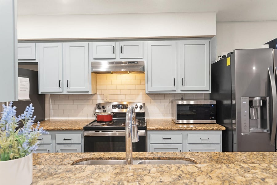 Newly painted cabinets