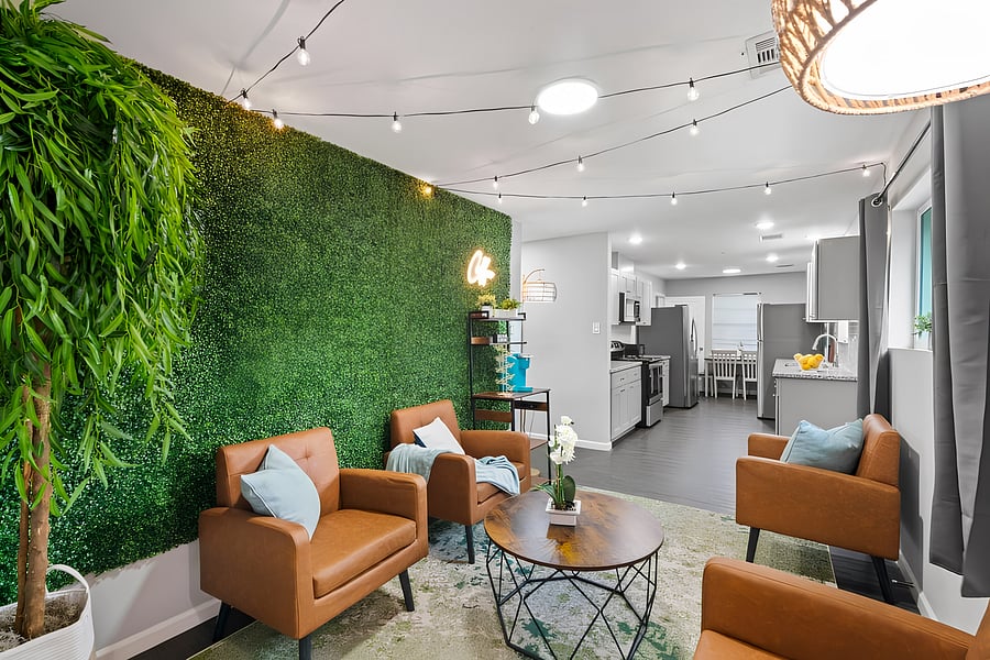 Gorgeous living area to read or drink a nice cup of coffee!