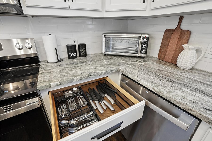 Cooking Utensils, Cutting Board, and Toaster Oven, Oh My!
