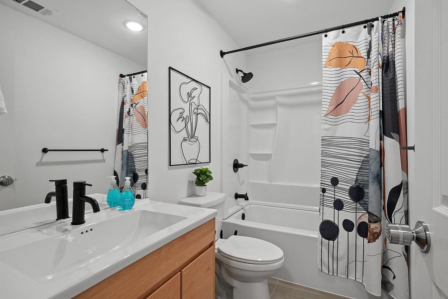 One of the shared bathrooms, this is shared by Rooms, 2, 3, and 4.