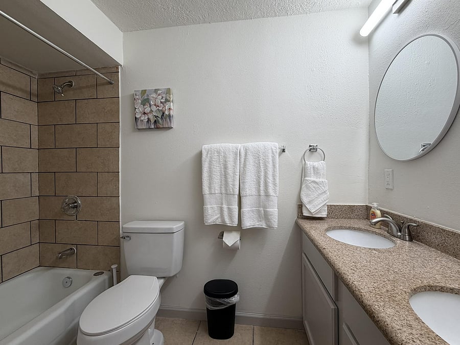 Bathroom B - for rooms 1, 6, and 7