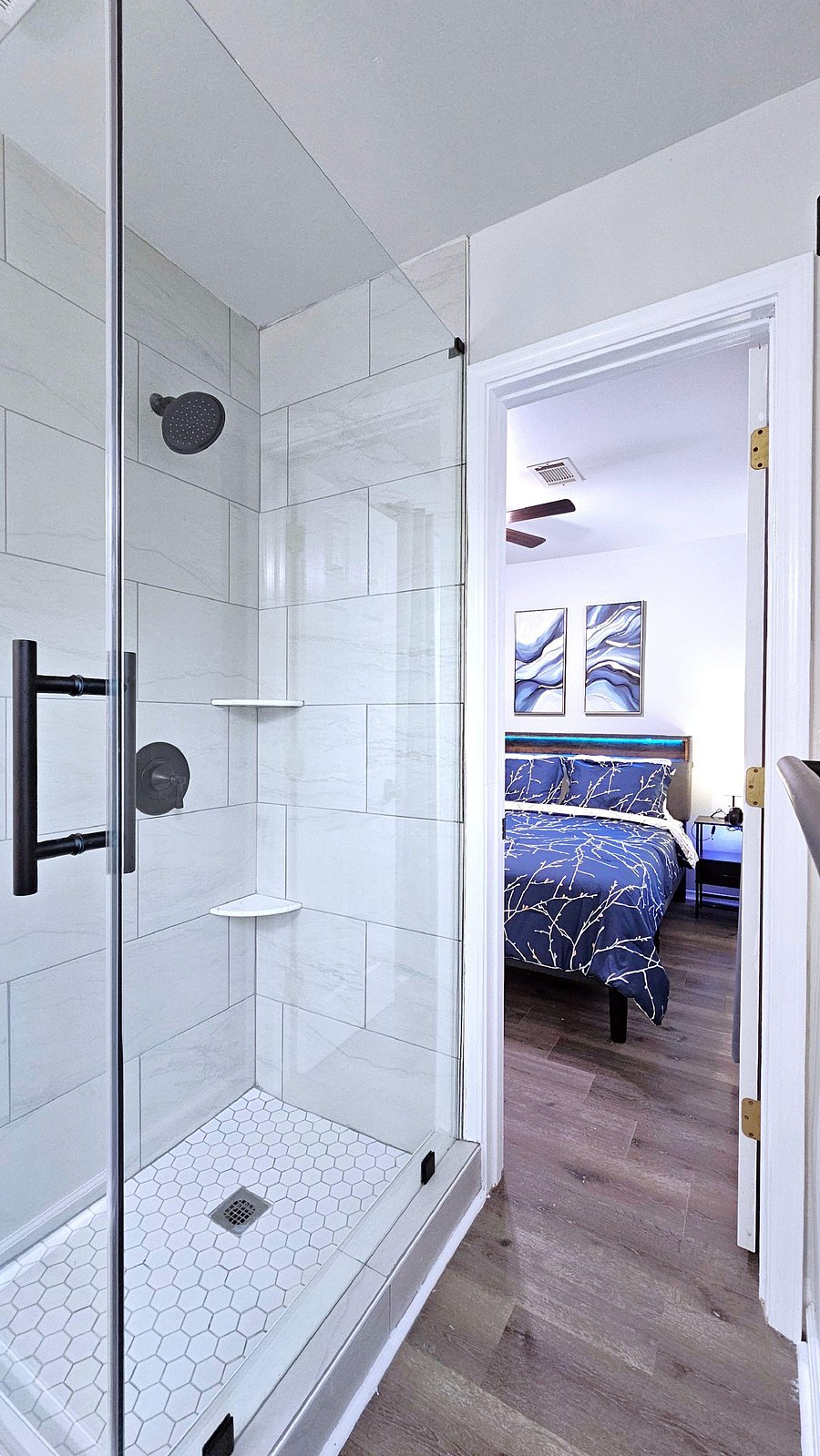 Beautiful tile shower