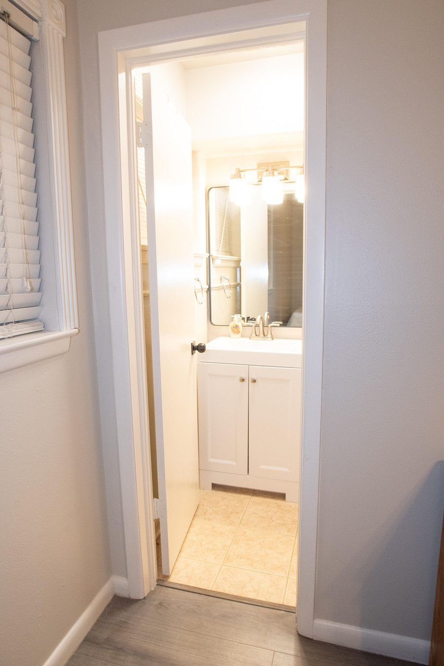 Bedroom 1's private bathroom with shower.