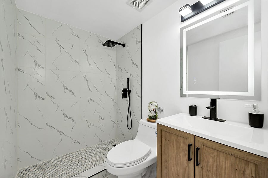 Remodeled bathroom
