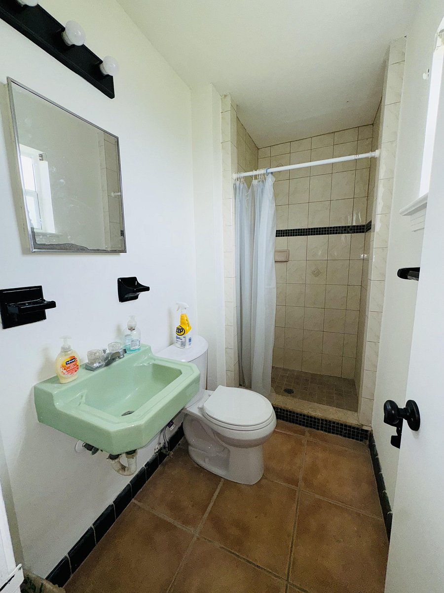 A comfy private bathroom with everything you need. Walk in shower, modern sink, and plenty of space to get ready or unwind.