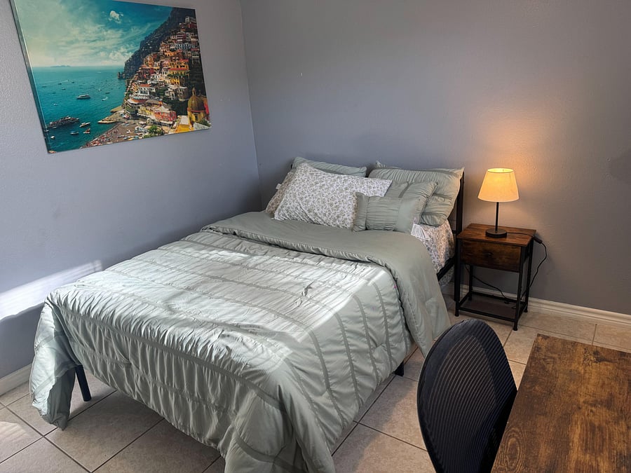 Welcome to your cozy retreat! This room features a reach in closet, work station and very comfortable bed.
