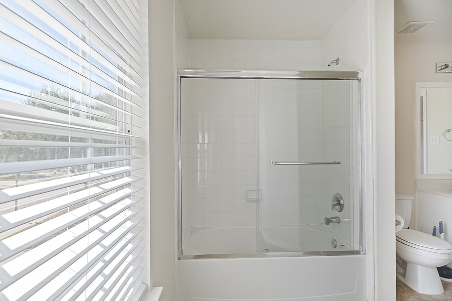 Jack N Jill only shared with one other roomie! Spacious bathroom with tub and shower!