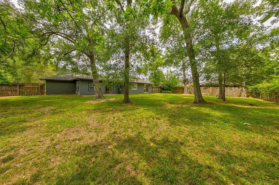 Large backyard
