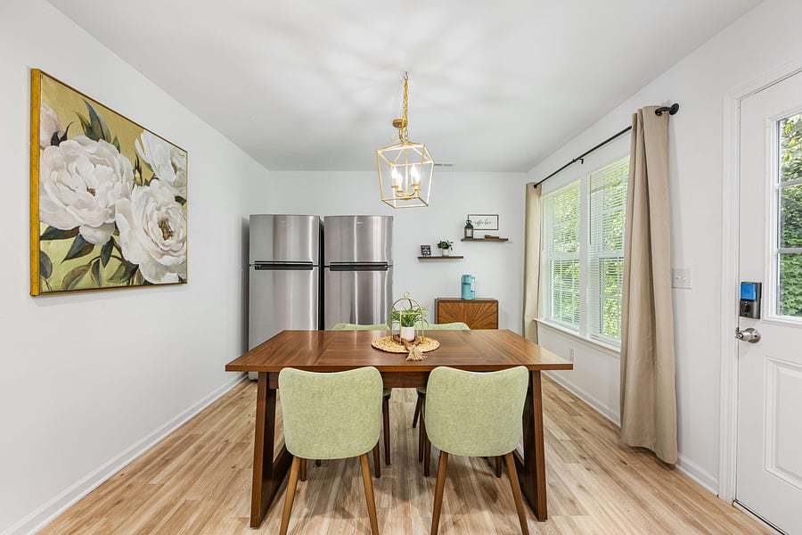 2 Fridges and coffee station in Dining Area