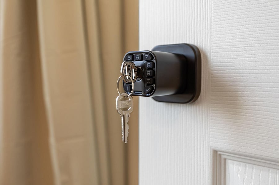 Bedroom doors use access codes