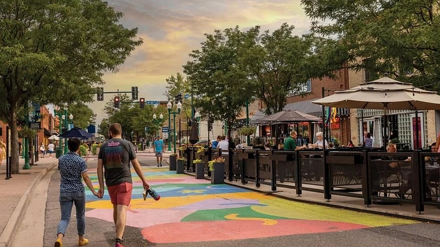 Olde Town Arvada is a 5-min drive or