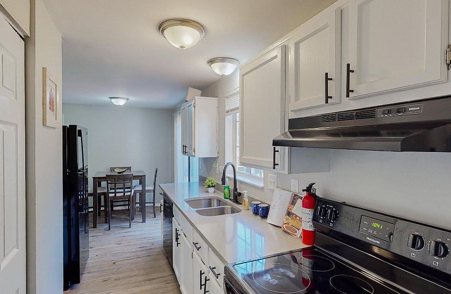 Kitchen and dining area