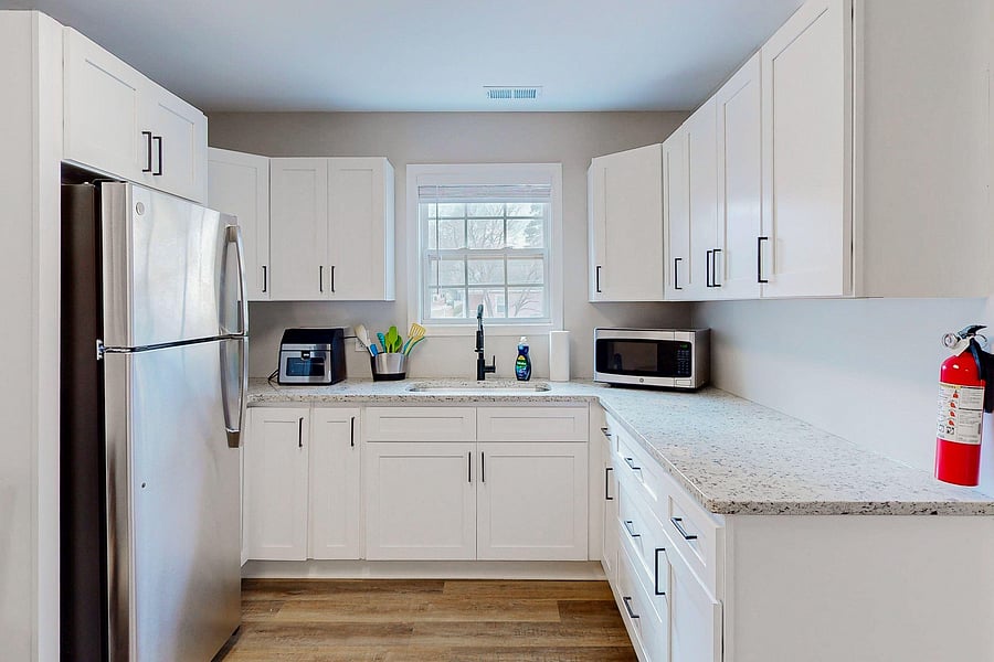 Upstairs kitchen.