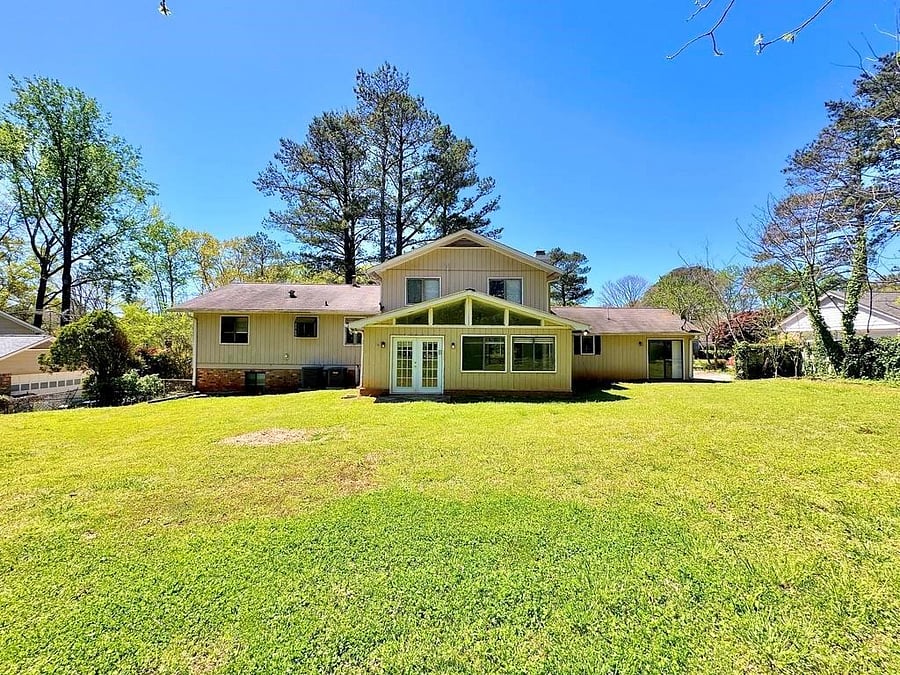 Back view of home