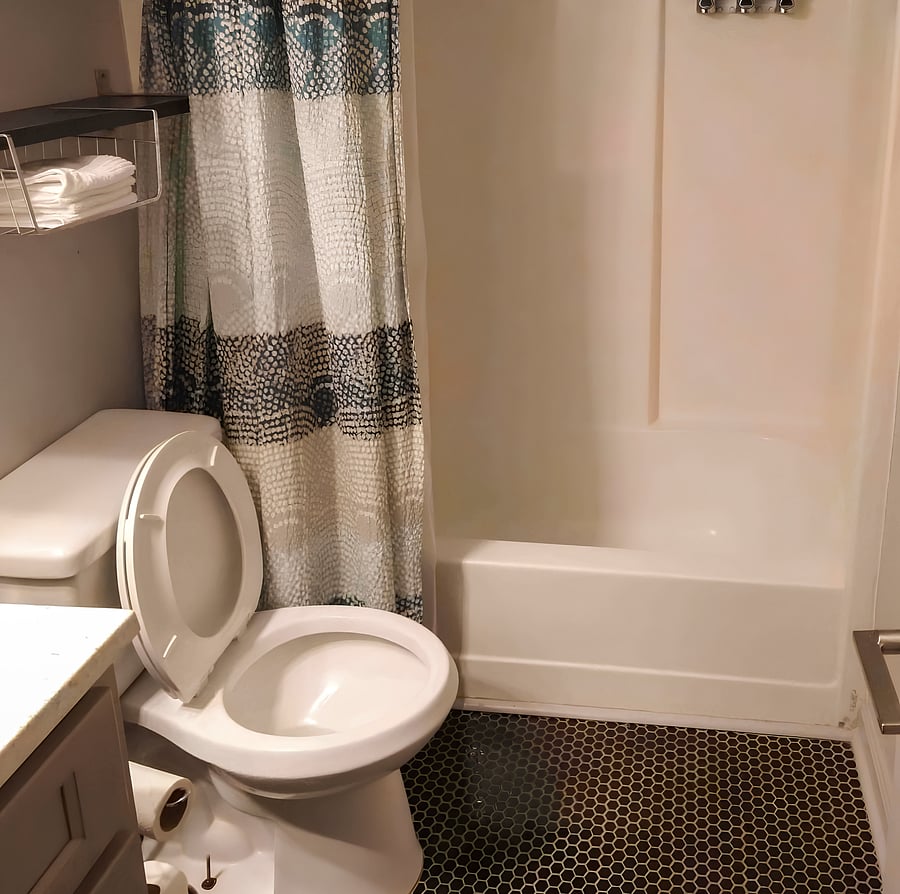 Hallway bathroom - This bathroom is shared