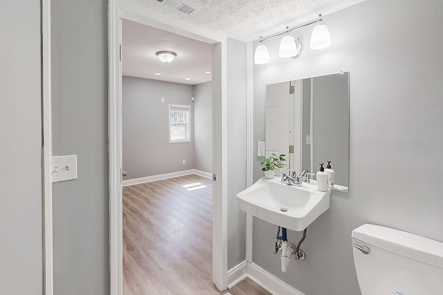 Basement (Lower Level) Bathroom shared amongst Room #4, Room #5, and Room #6