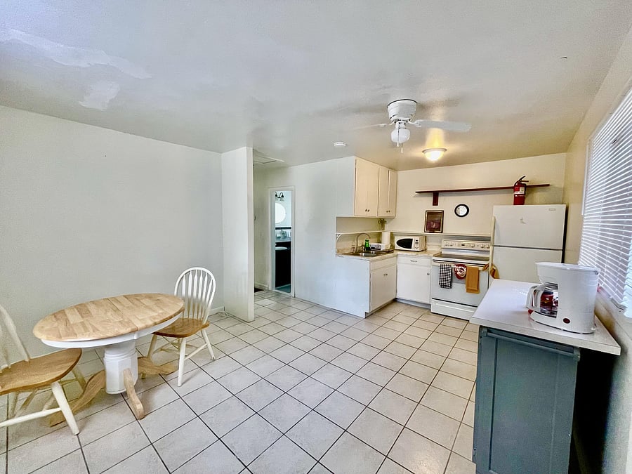 2nd floor kitchen and dining area. exclusively for rooms #10 + #11