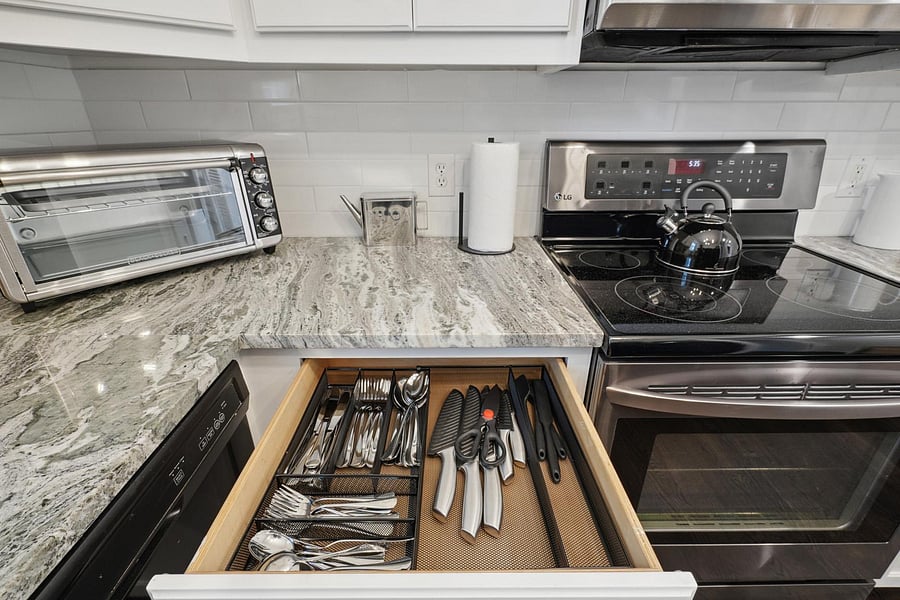 Cooking Utensils, Cutting Board, and Toaster Oven, Oh My!
