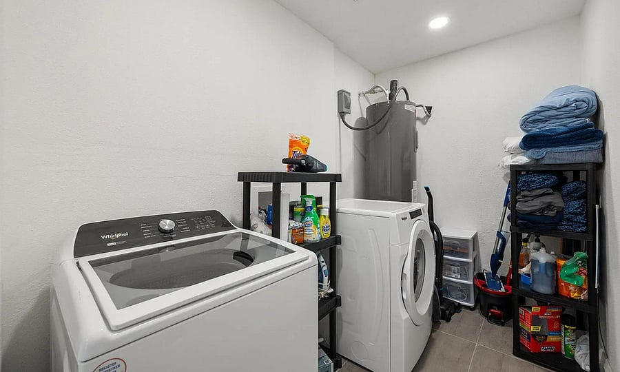 fully stocked laundry