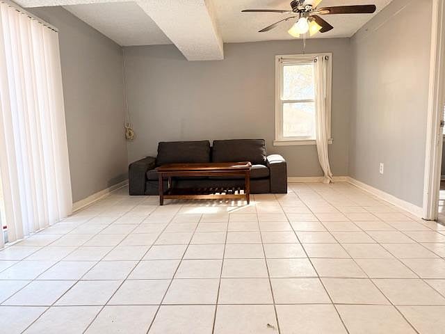 Living Room in the Lower Level equipped with Couch and Coffee Table.