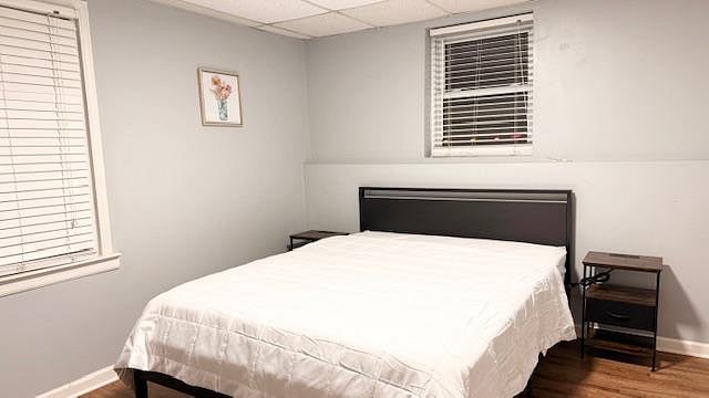 On Lower Level, Room 6 comes with Queen Bed with 2 nightstands comfortably with outlets and Closet that is shared with room 5