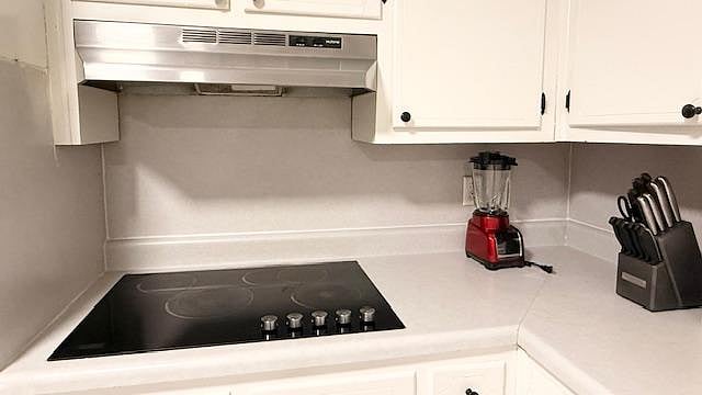 electric cooktop, blender, and venthood
