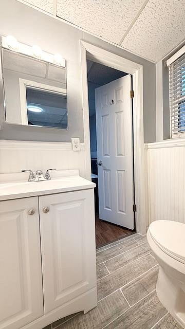 Full bathroom with shower. This bathroom is shared between room 5 and 6