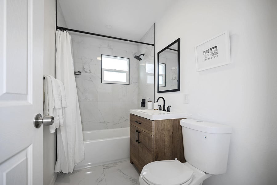Black Matte Accent Bathroom Angle 1