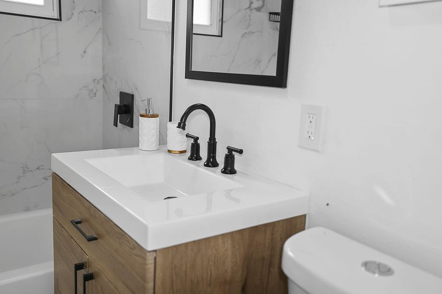 Black Matte Accent Bathroom Angle 2