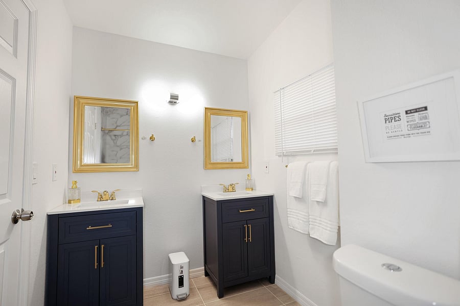 Gold Accent Bathroom Angle 1