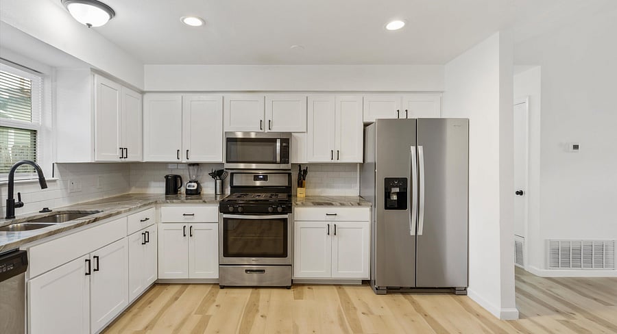 Kitchen space with basic cooking equipment