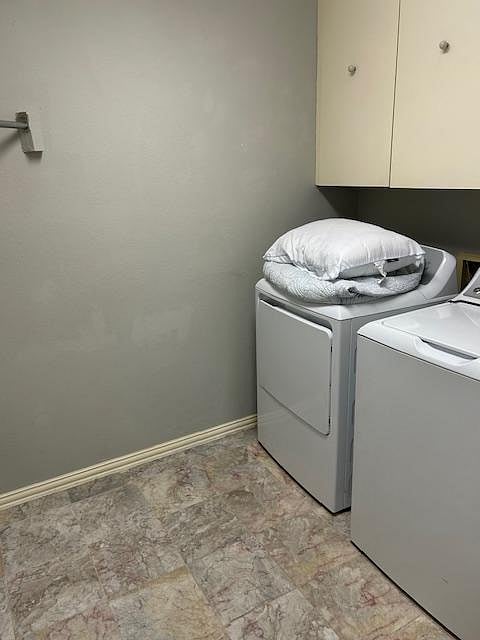 Shared laundry room.