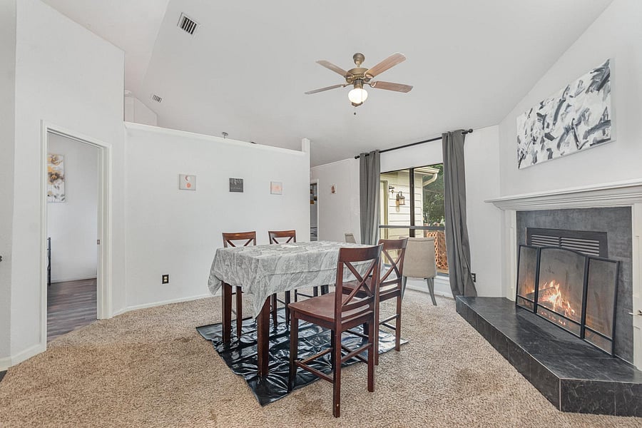 Living/Dinning area with extra sitting space