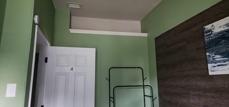 Enterance of the room and portable closet