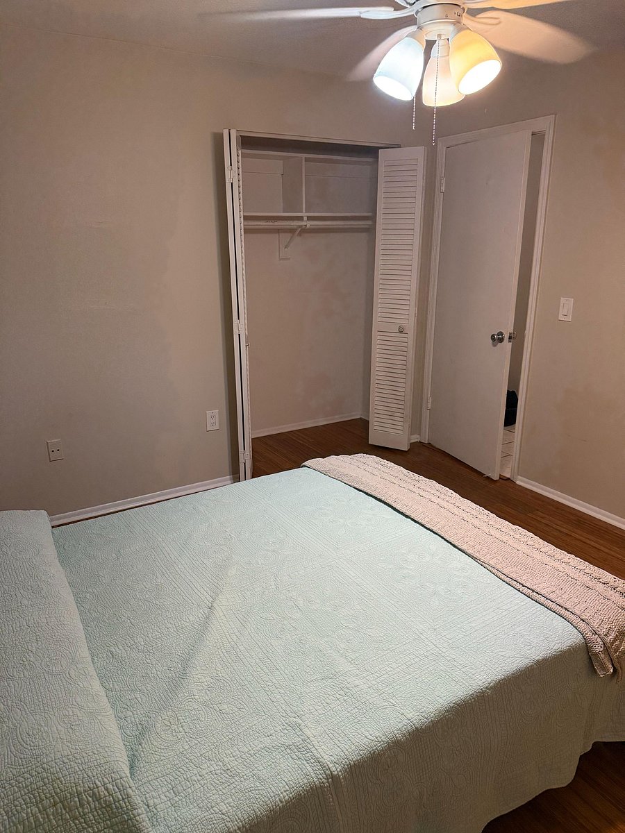 Located next to the bathroom