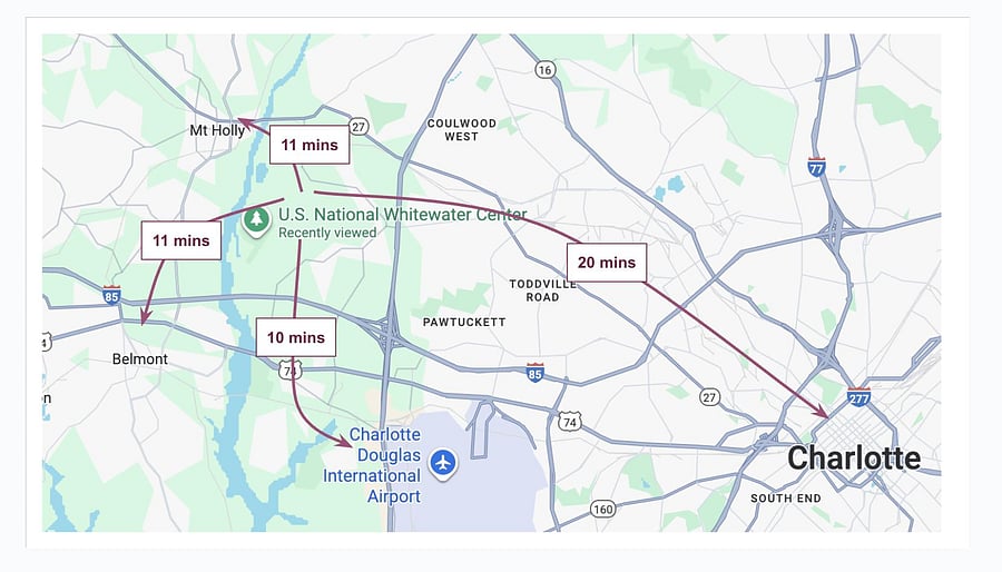 Close to CLT Airport, City and Small Towns