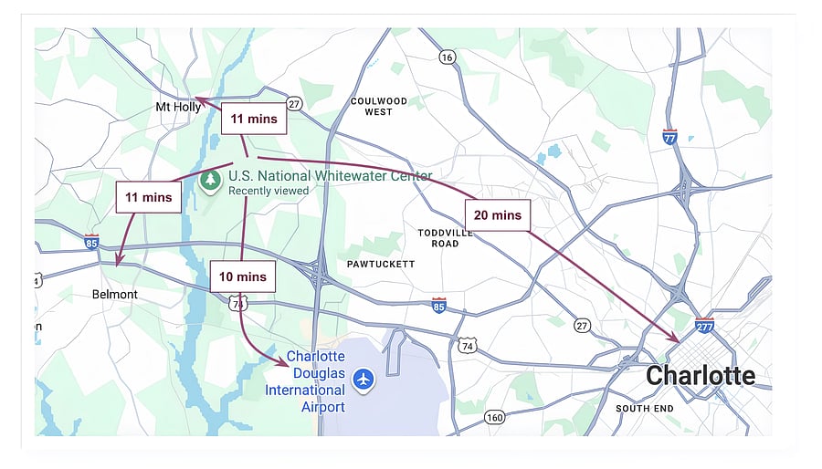 Close to CLT Airport, City and Small Towns