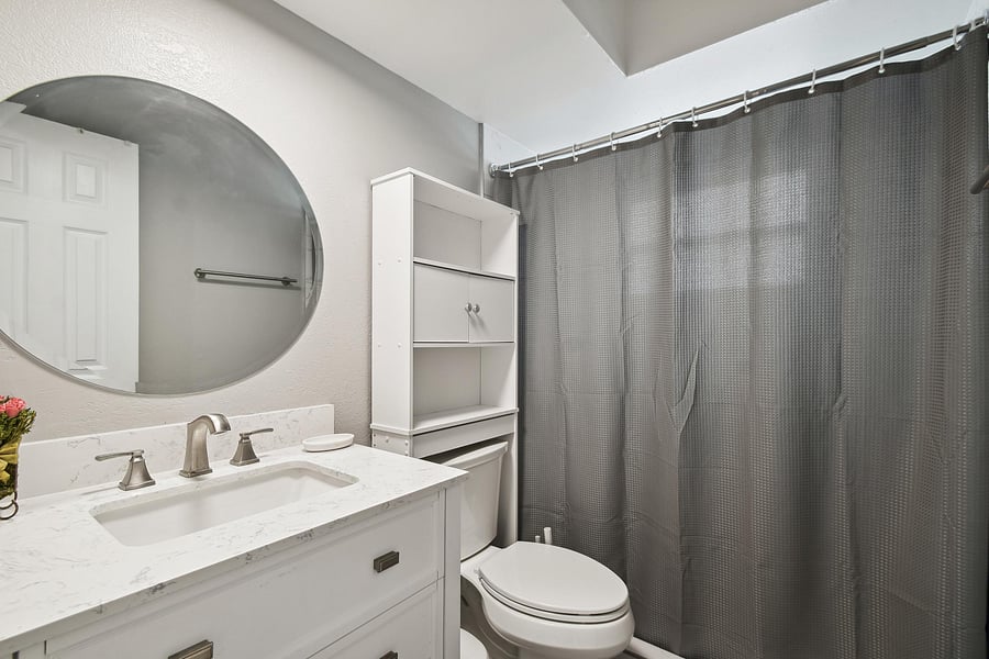 Totally updated bathroom with shower
