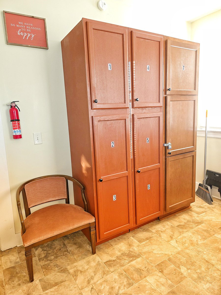 Personal cabinet space for each room