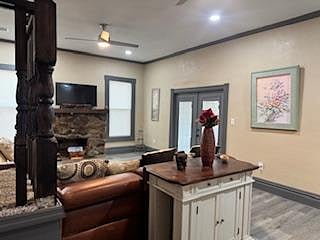 Living Room Area with French Doors