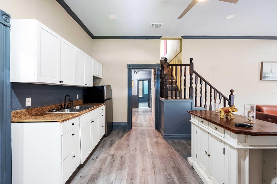 Second Refrigerator and Sink Area near living room
