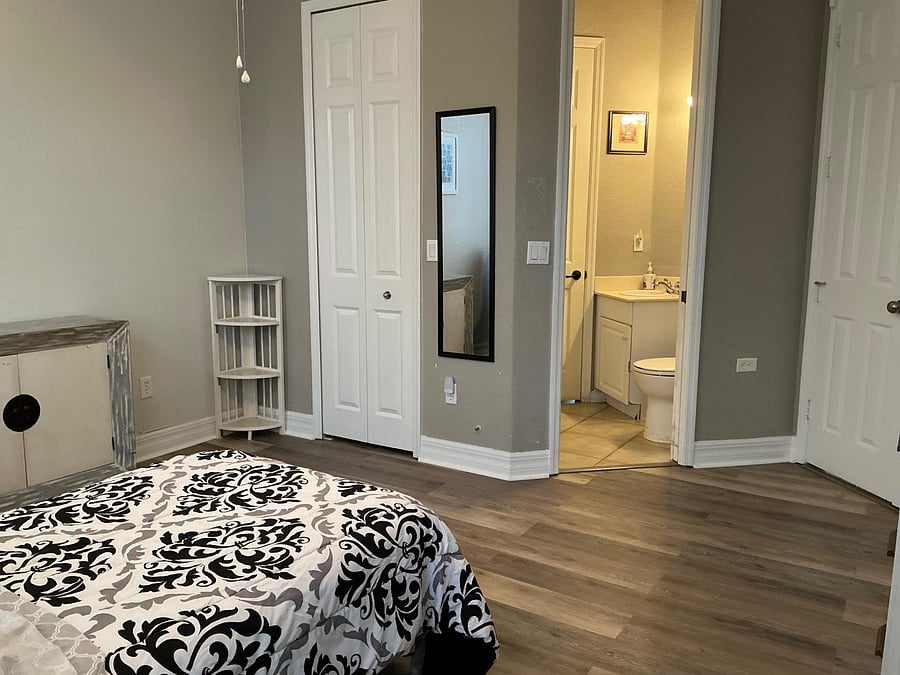 Closet and half bathroom
