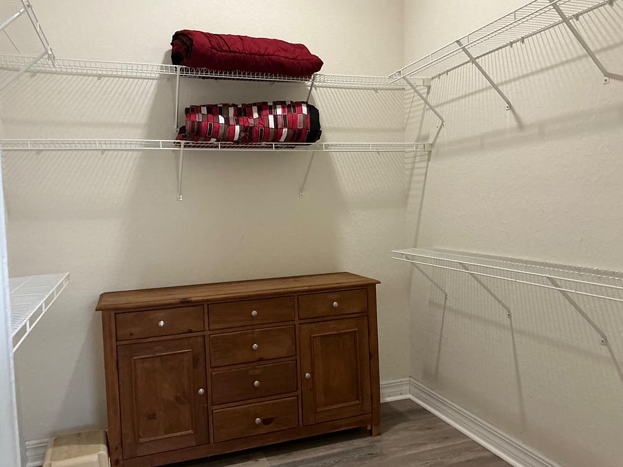 Closet is in bathroom