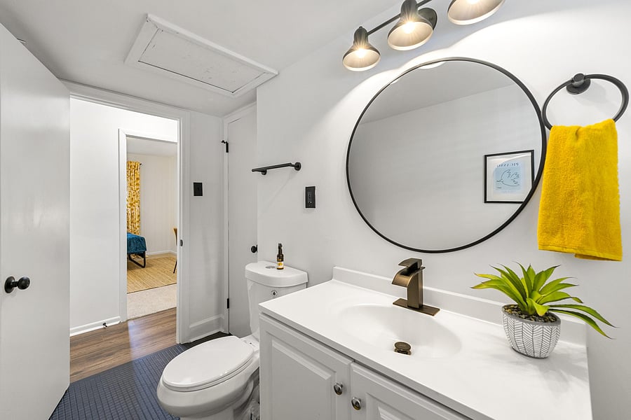 2nd (half) bathroom, downstairs. Converting to full bath in near future.