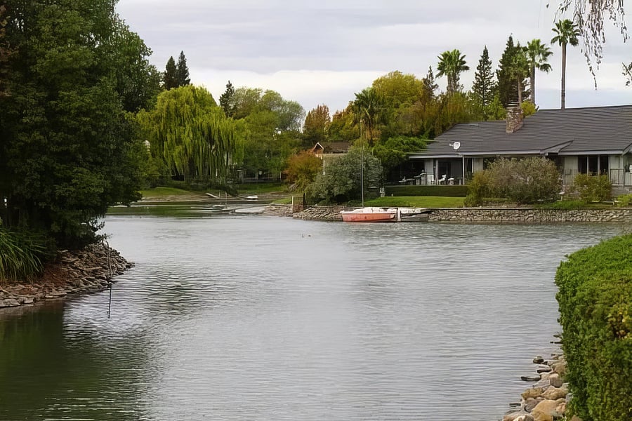 Relax and enjoy the views of this private lake.