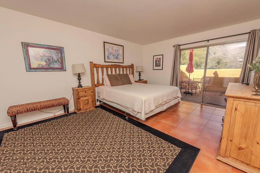 Master bedroom with king size bed